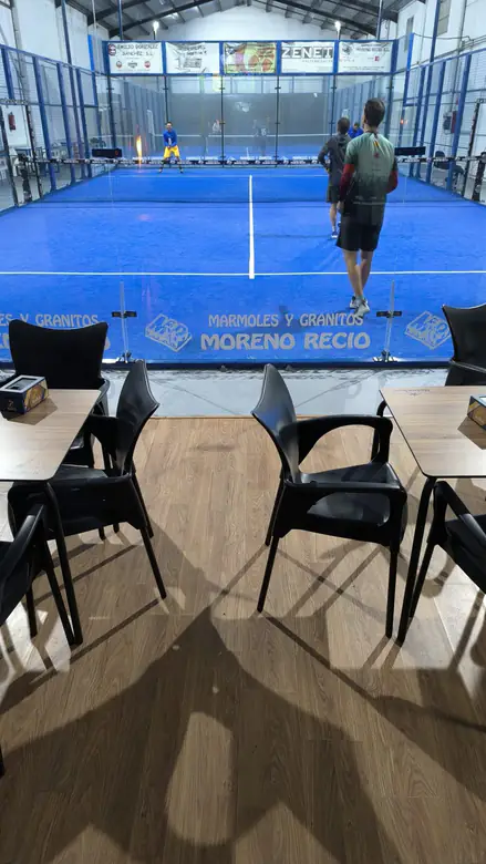 Partido visto desde la cafetería